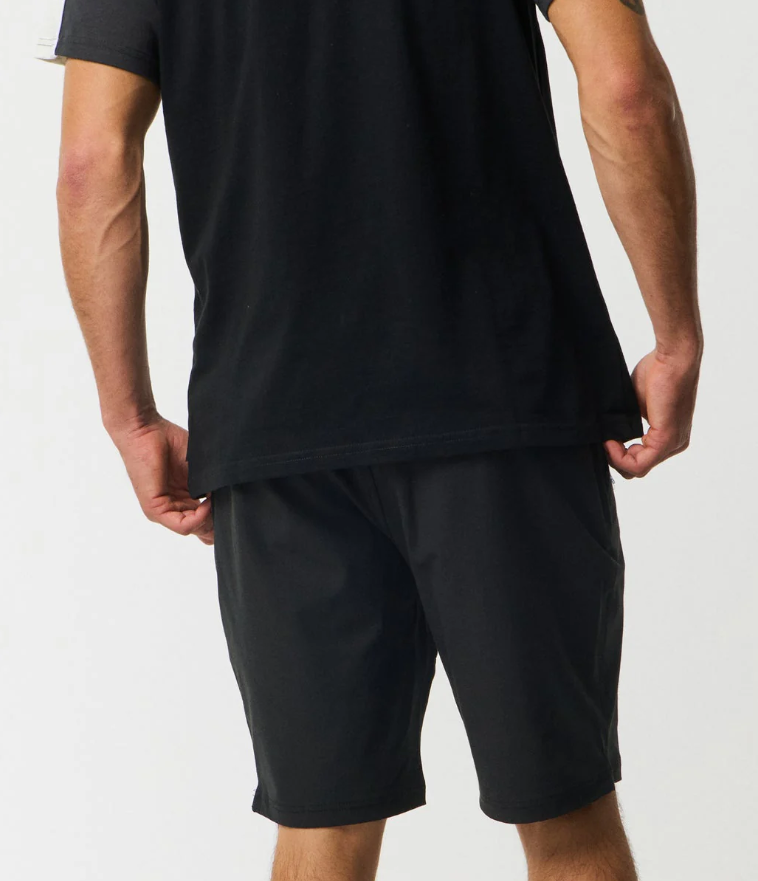 Rip Curl Boardwalk Phase 19" Amphibian Shorts in black from rear