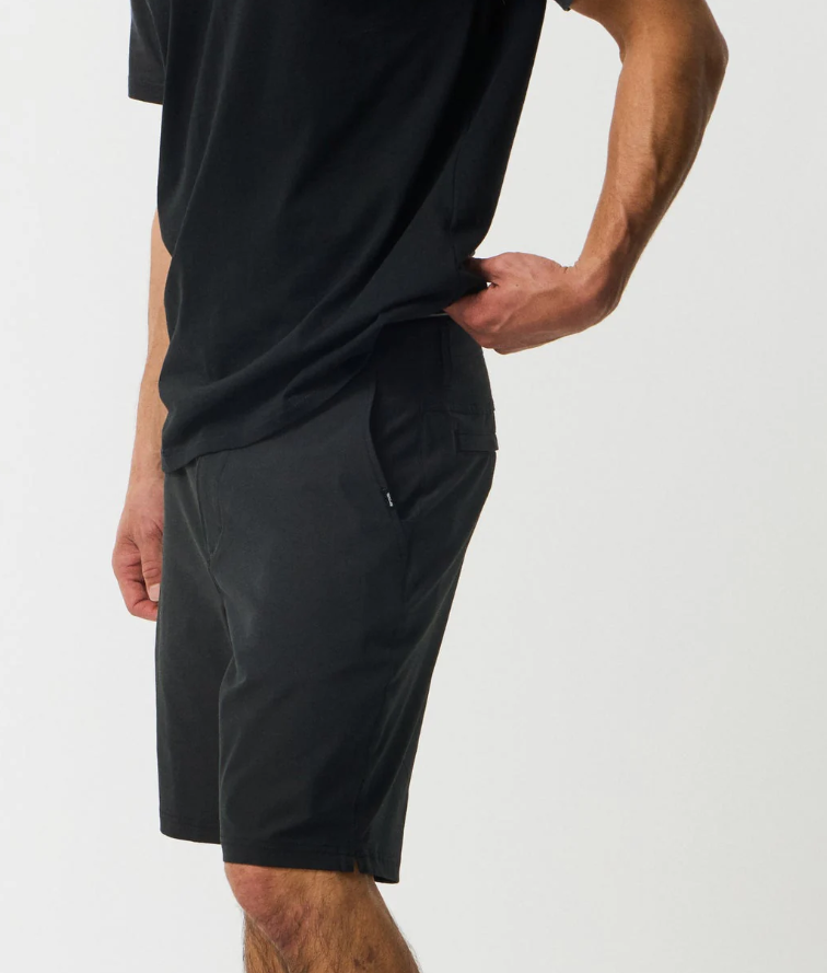 Rip Curl Boardwalk Phase 19" Amphibian Shorts in black from side