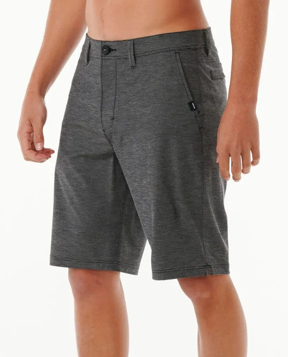 Rip Curl Boardwalk Phase 21" Amphibious Shorts in black from side view