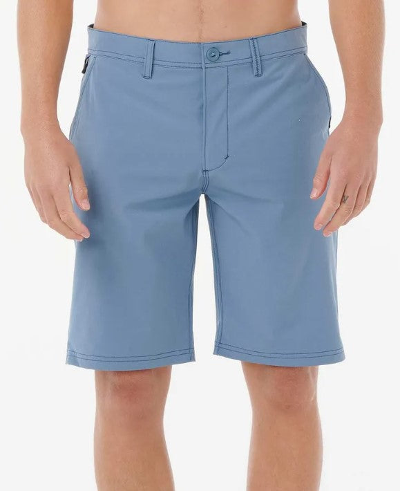 Rip Curl Boardwalk Phase 21" Amphibious Shorts in bluefin colourway from front
