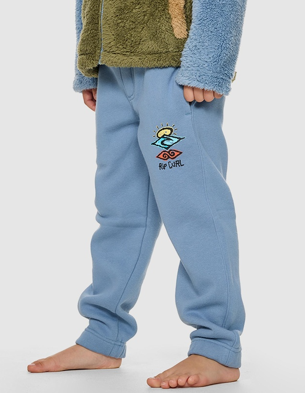 Rip&nbsp;Curl Boys Icons Of Shred Trackpants in faded denim colourway form side