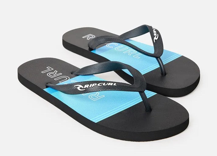 Rip Curl Breakers Bloom Open Toe showing a pair in cobalt and black colourway