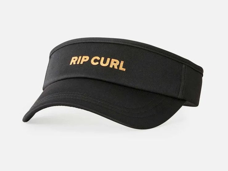 Rip Curl Classic Foil Visor in black with rose gold