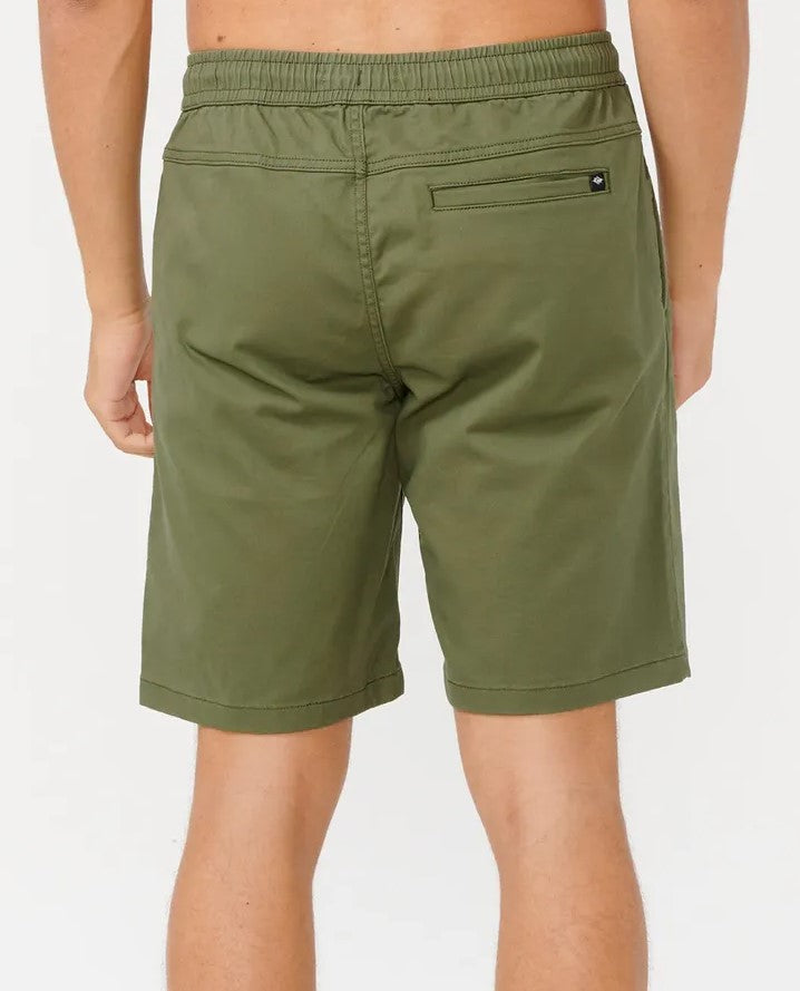 Rip Curl Classic Surf Volley Shorts  in dark olive from rear