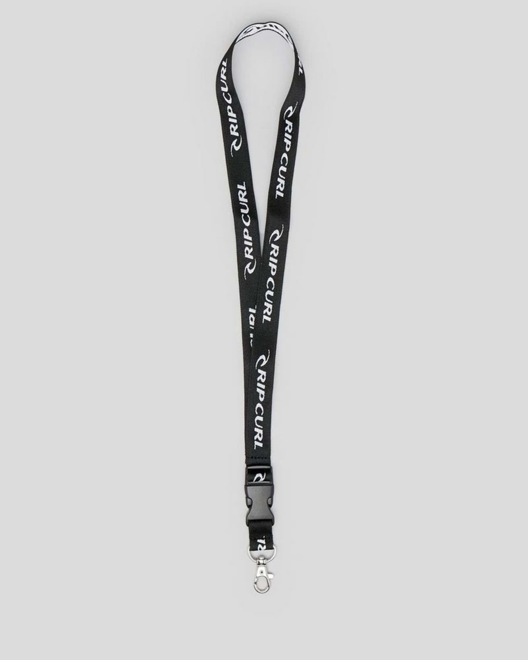 RIP CURL CORP LANYARD in black with white