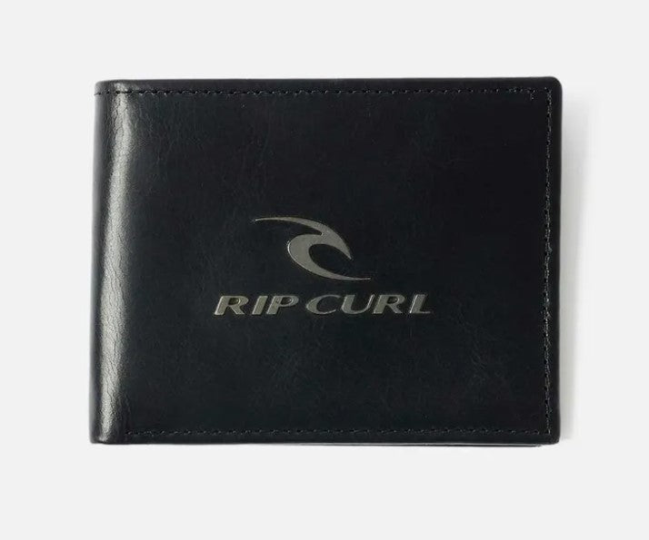 Rip Curl Corpowatu RFID 2 in 1 Leather Wallet in black