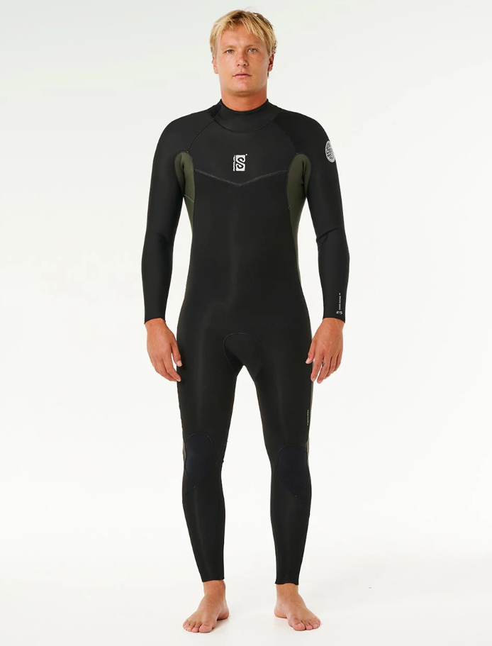 Rip Curl Dawn Patrol 3/2mm GBS BZ Wetsuit in deep cactus colourway from front