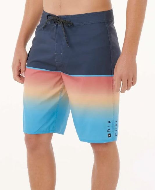 Rip Curl Dawn Patrol 21" Mens Boardshorts in light navy colourway with a red to blue fade from front