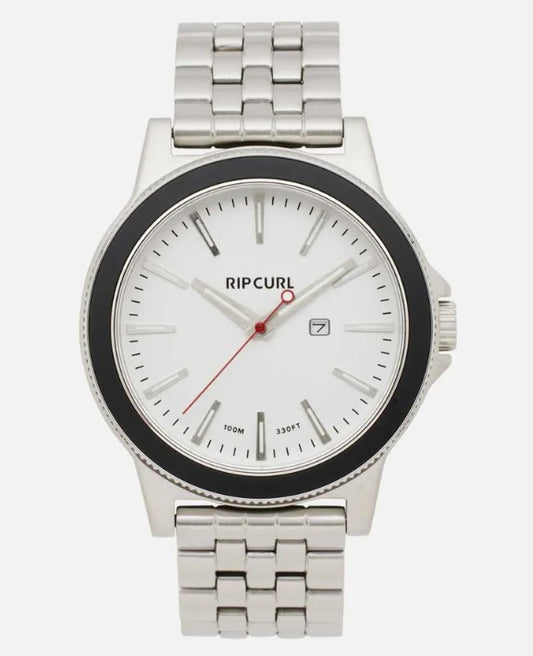 Rip Curl Daze Stainless Steel Watch in silver with white face