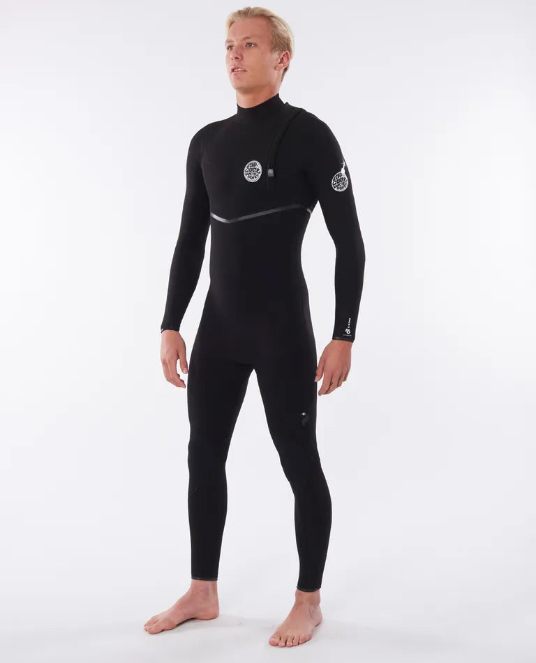 Rip Curl E Bomb 3/2mm E7 Zip Free Wetsuit  in black