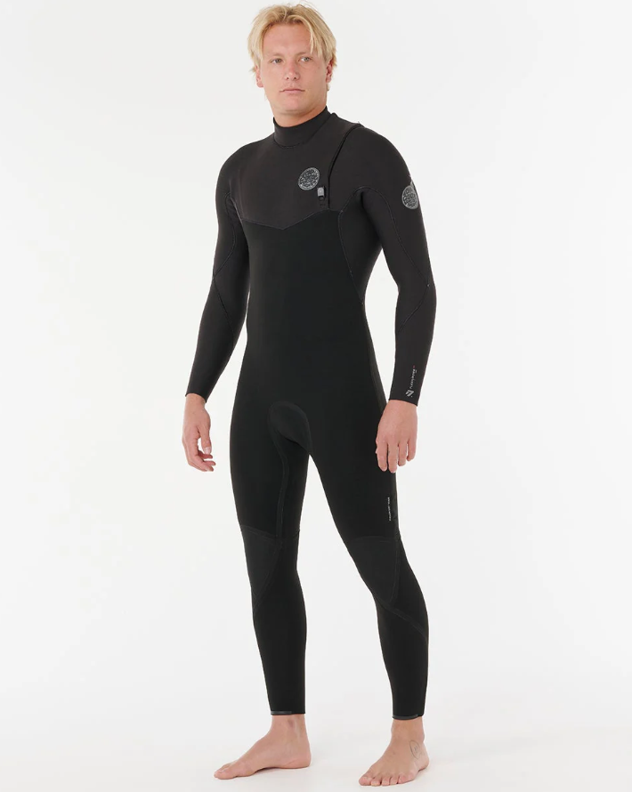 Rip Curl Flashbomb Pro 4/3mm Zip Free Wetsuit in black from side