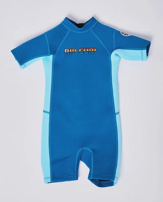 Rip Curl Groms Omega 2mm BZ Spring Wetsuit in aqua colourway