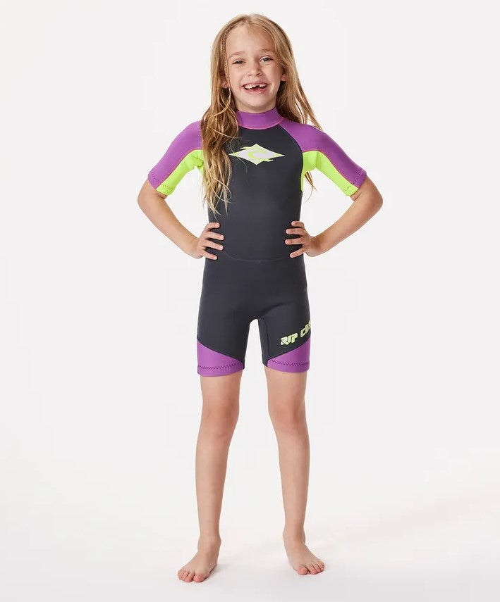 Rip Curl Groms Omega 1.5mm BZ Spring Wetsuit in purple