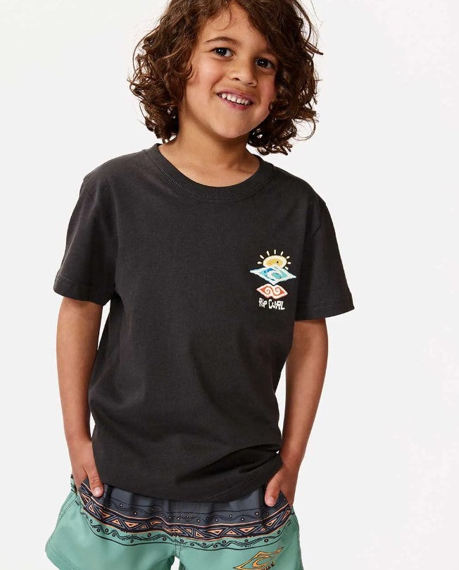 Rip Curl Boys Icons Of Shred Tee black front