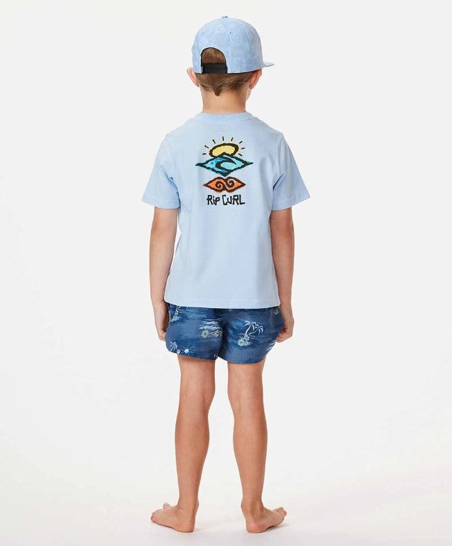 Rip Curl Boys Icons Of Shred Tee cool blue back