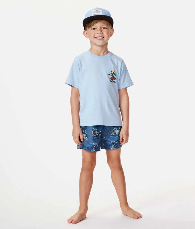 Rip Curl Boys Icons Of Shred Tee cool blue front