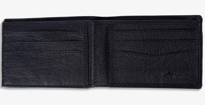 Rip Curl K-Roo RFID Slim Leather Wallet in black showing inside