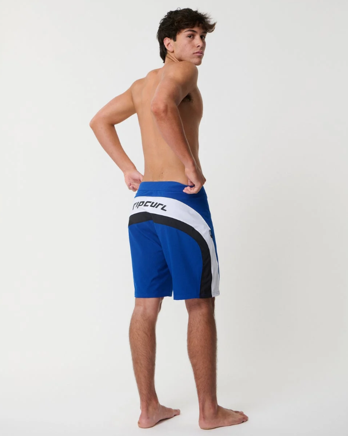 Rip Curl Mirage Archive 20" Boardshorts in cobalt colourway on model from the rear