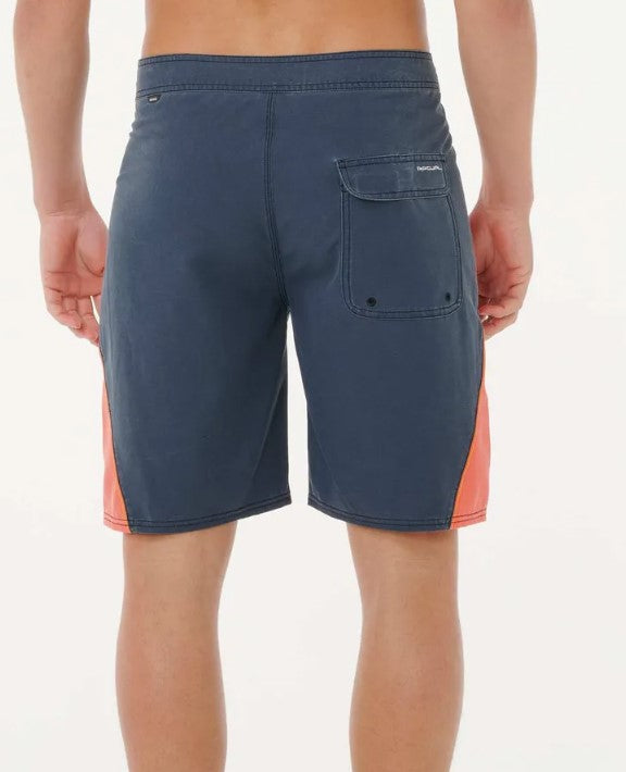 Rip Curl Mirage Giant Prawn 20" Boardshorts in blue, red and navy from rear