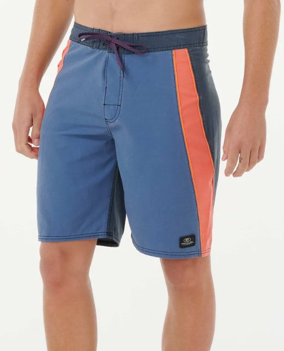 Rip Curl Mirage Giant Prawn 20" Boardshorts in blue, red and navy from front/side view