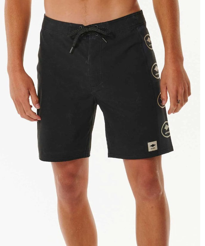 Rip Curl Mirage Quality Surf Products 18" Boardshorts in black from front