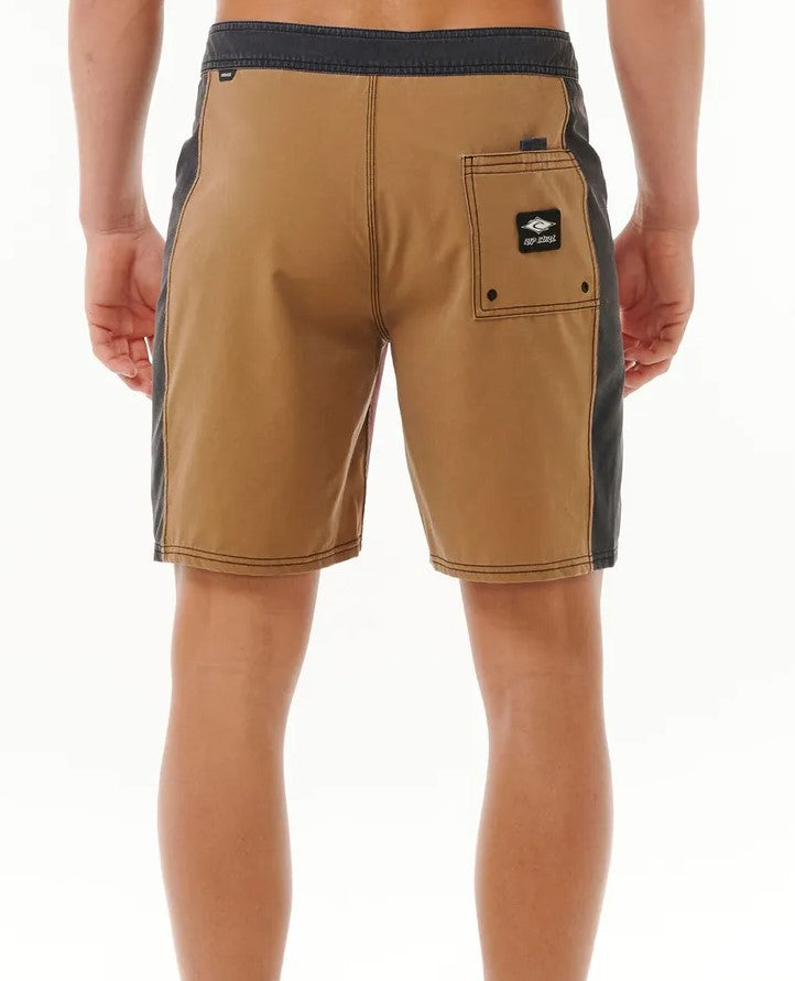 Rip Curl Mirage Sideways 18" Stretch Boardshorts in apple butter colourway from rear