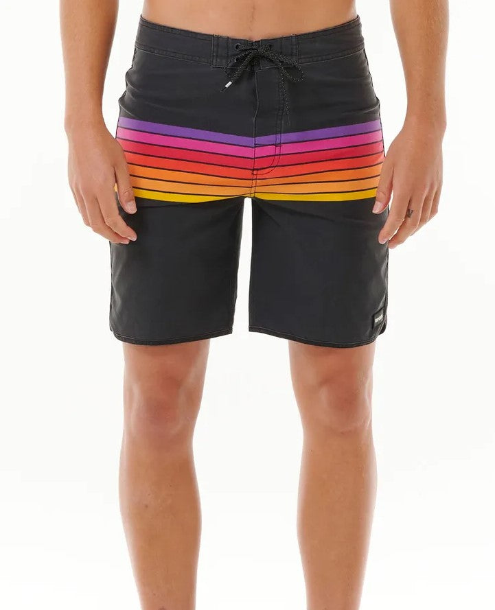 Rip Curl Mirage Surf Revival 19" Boardshorts in washed black colourway from front