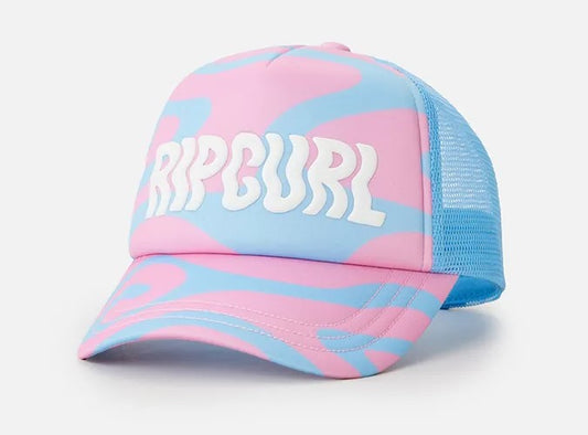 Rip Curl Mixed Revival Girls Trucker Cap in bright pink colourway