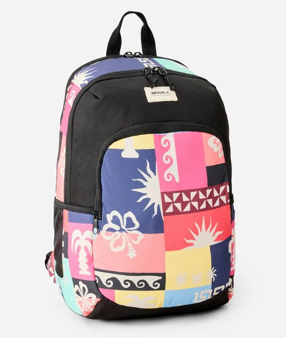 Rip Curl Ozone 2.0 30 Litre Backpack in black multi pink colourway