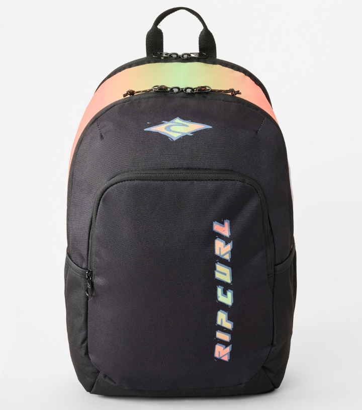 Rip Curl Ozone 30 Litre Backpack IN black and orange coourway from front
