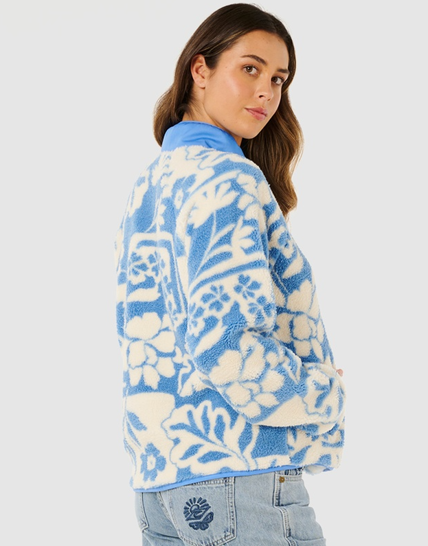 Rip Curl Party Pack Polar Fleece in blue from side