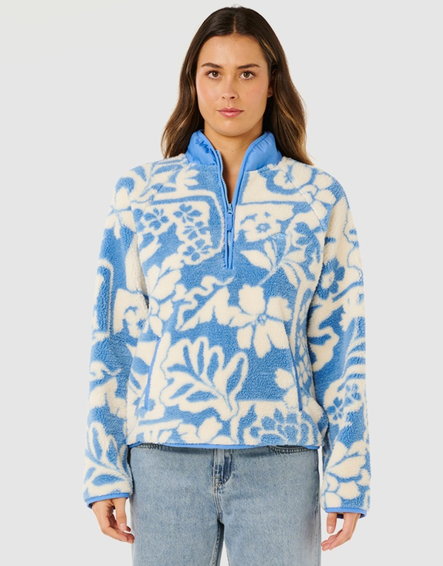Rip Curl Party Pack Polar Fleece in blue from front