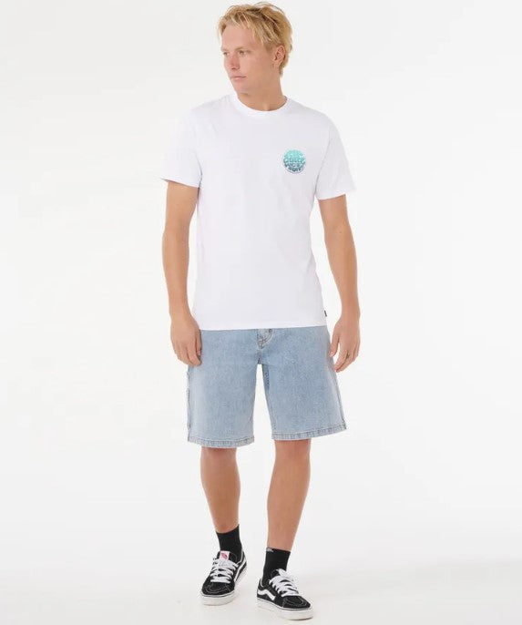Rip Curl Wettie Passge tee in optical white from front