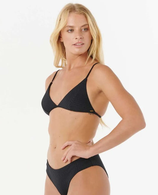 Rip Curl Premium Surf Banded Fixed Tri w Full Pant in black from front