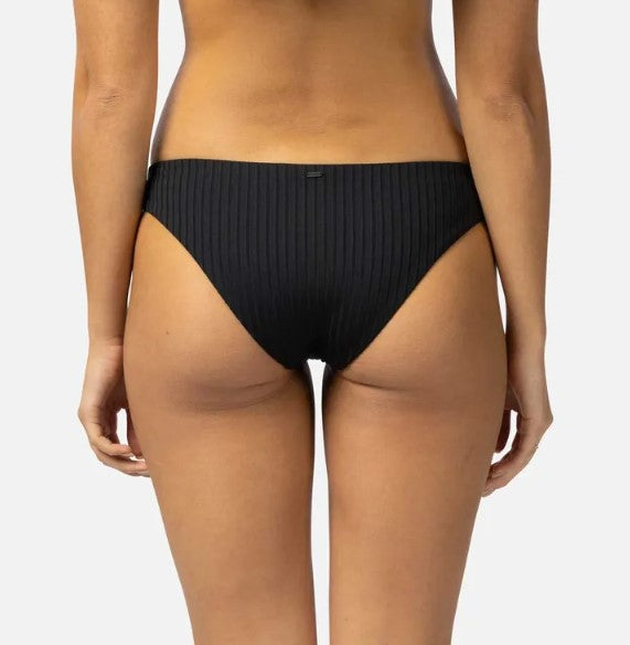 Rip Curl Premium Surf Cheeky Pant bikini pant in black from the rear