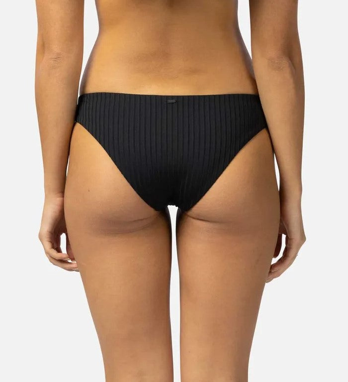 Rip Curl Premium Surf Cheeky Pant Bikini bottom in black from rear