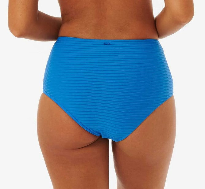 Rip Curl Premium Surf Hi Waist Bikini Pant in royal blue from rear