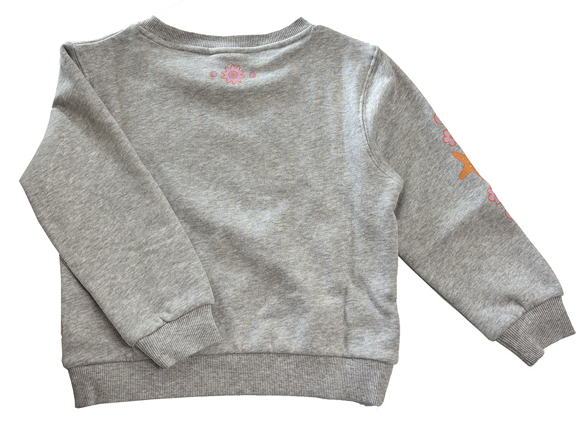 Rip Curl Rainbow Tide Print Girls Crew
in colour grey marle back veiw