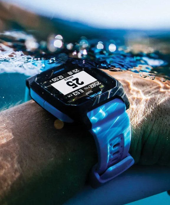 Rip Curl Search GPS 3 Watch in blue colourway underwater