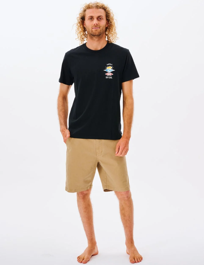 Rip Curl Search Icon Men's T-Shirt in black from the front
