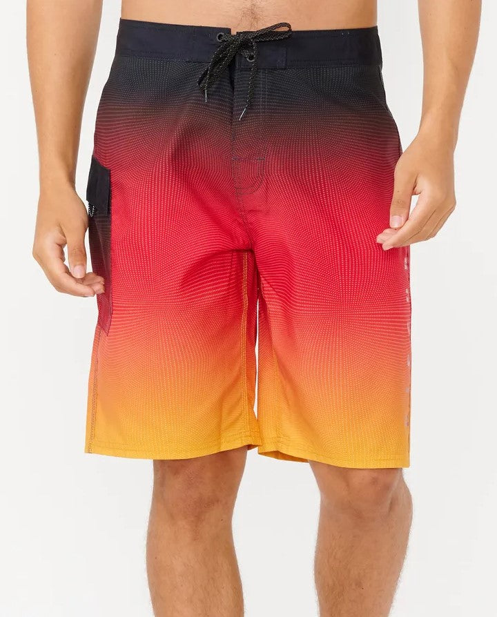 Rip Curl Shock 21" Boardshorts in black, red and orange