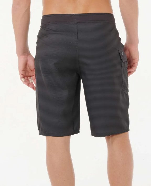 Rip Curl Shock Wave 21" Boardshorts in black from rear close up