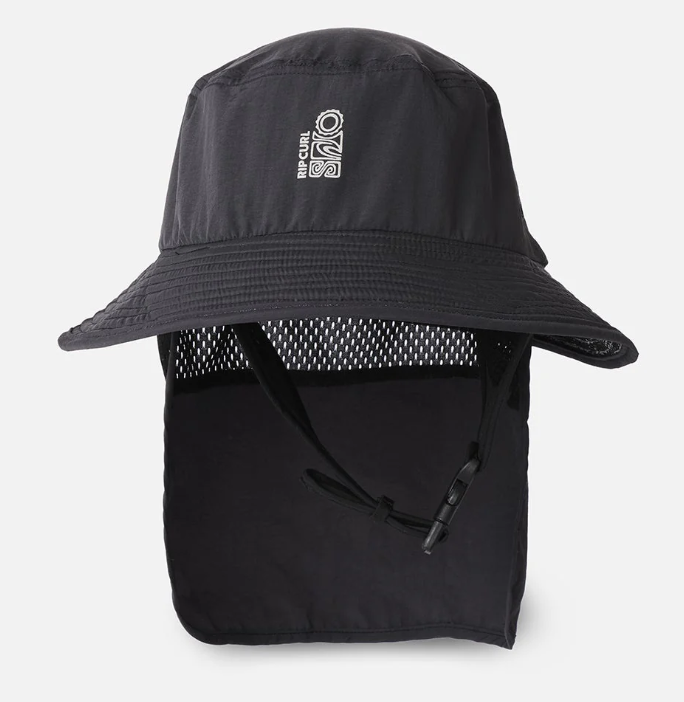 Rip Curl Surf Series Surf Bucket Hat in black from the front