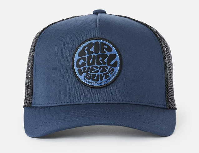Rip Curl Wetsuit Icon Trucker Cap in navy from front 
