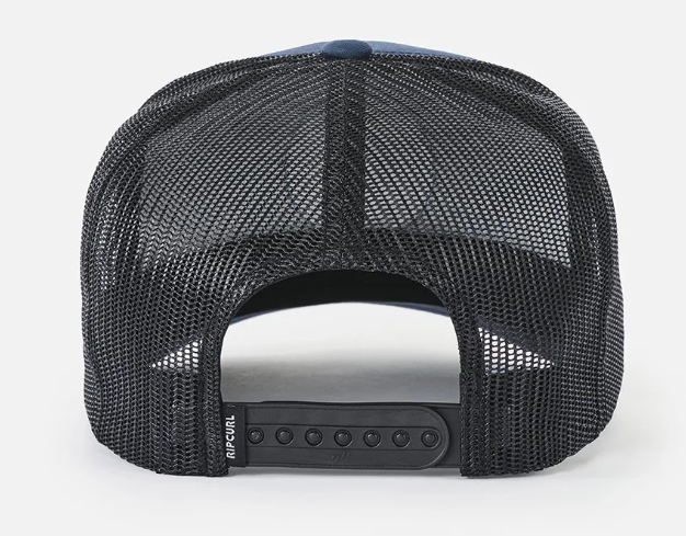 Rip Curl Wetsuit Icon Trucker Cap in navy from rear