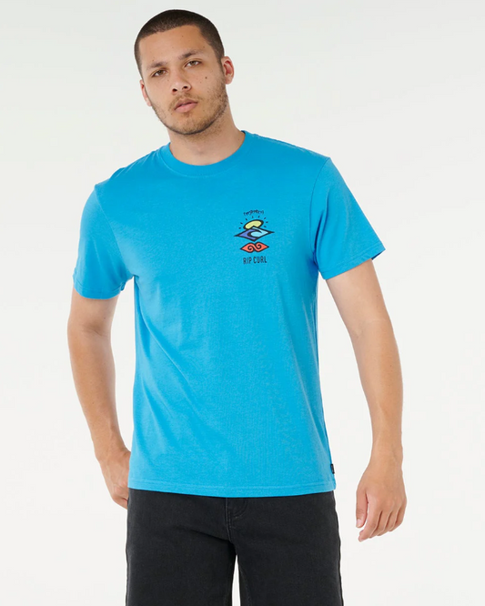 Rip Curl Search Icon Men's T-Shirt in northern blue from the front