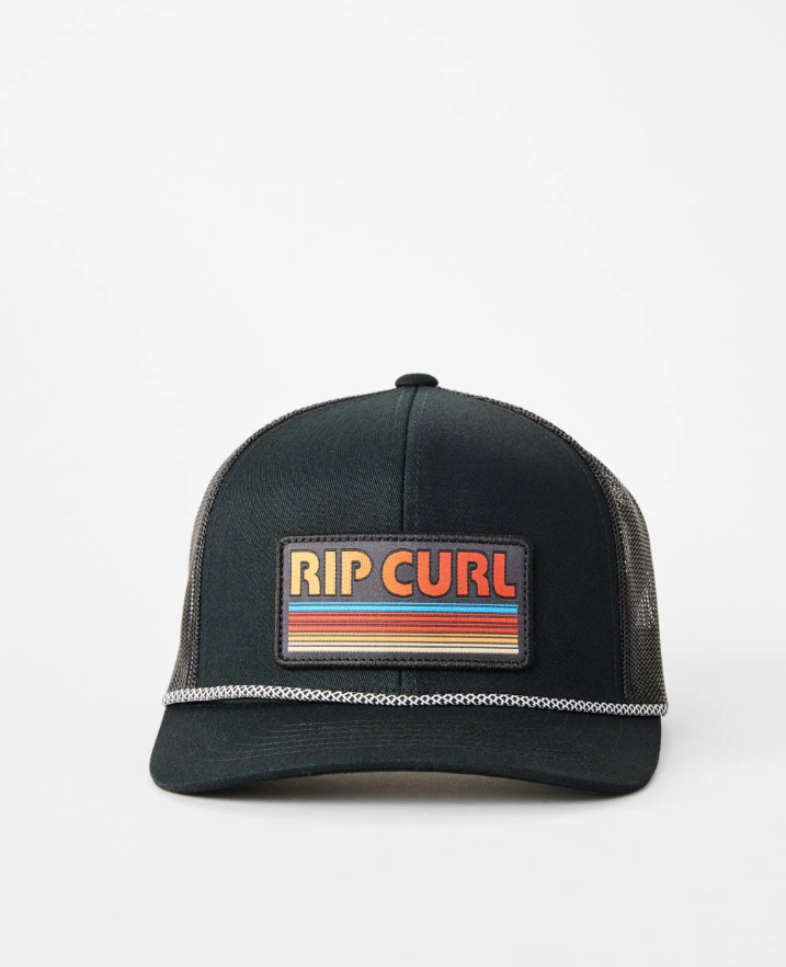 Rip Curl Surf Revival Trucker Cap in black from front
