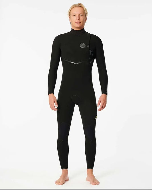 Rip Curl E Bomb 4/3mm Zip free Wetsuit in black colourway