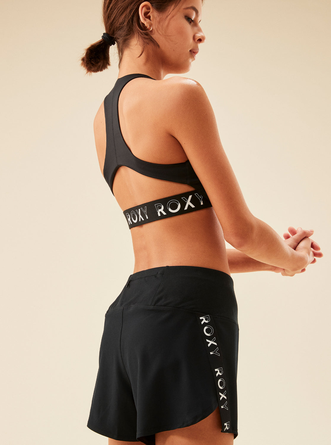 Roxy Bold Moves Technical Shorts from back in black