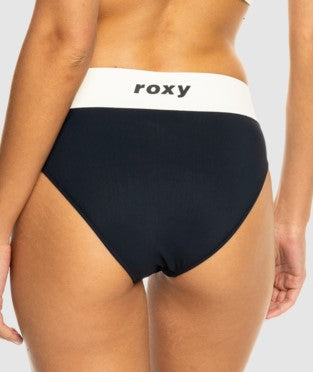 Roxy Active Colourblock Mid Pant Bikini Set sdhowing pant in anthracite colourway from rear